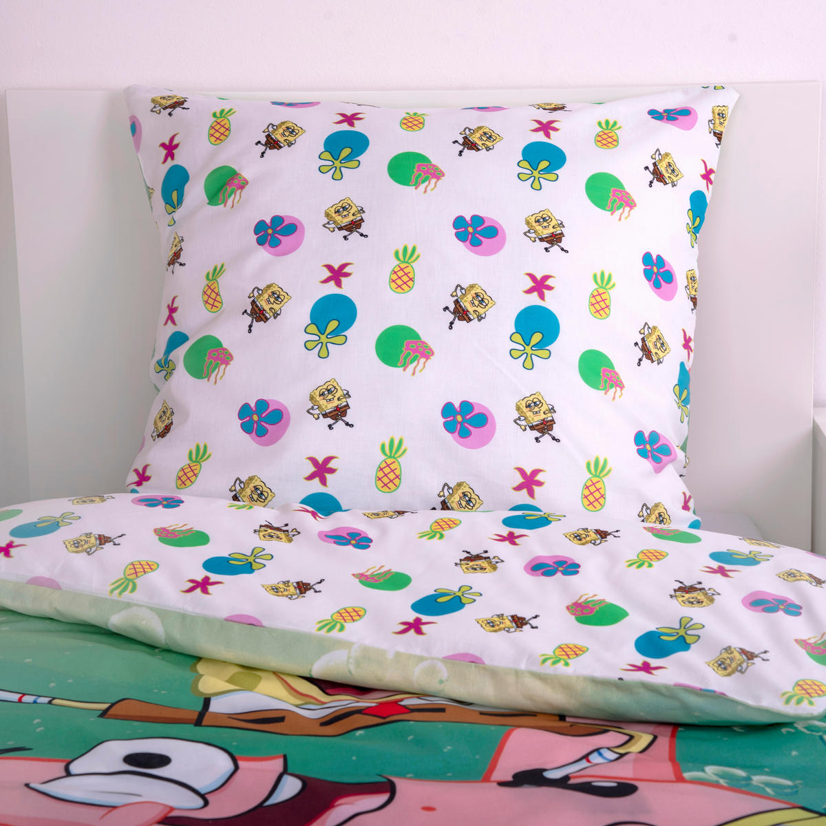 Baumwoll Wende Bettwäsche SpongeBob Renforce Multi Baumwolle B/L: ca. 135x200 cm SpongeBob - Multi (135,00/200,00cm)