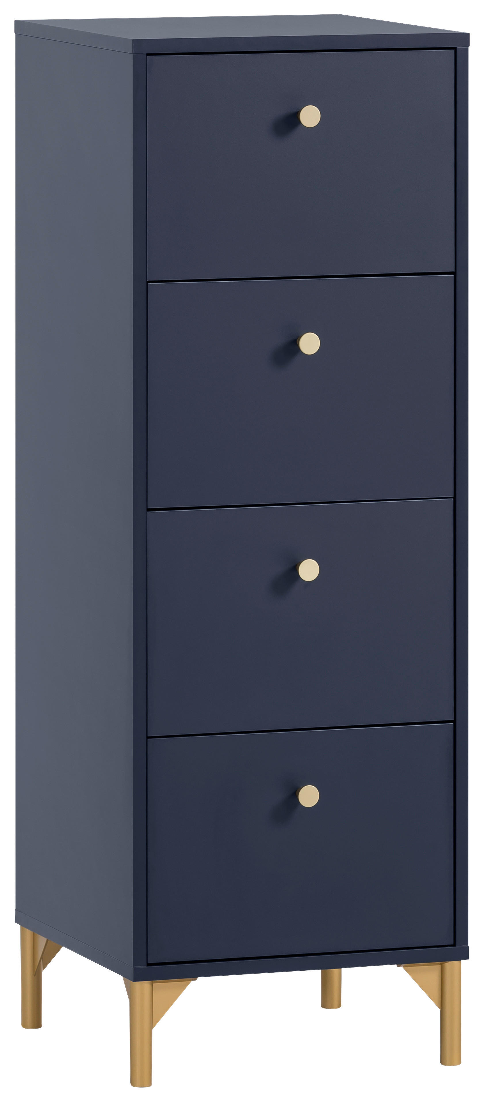 Kommode Alfa blau dunkel B/H/T: ca. 40,1x116,7x40 cm Alfa - blau (40,10/116,70/40,00cm) - Möbelpartner