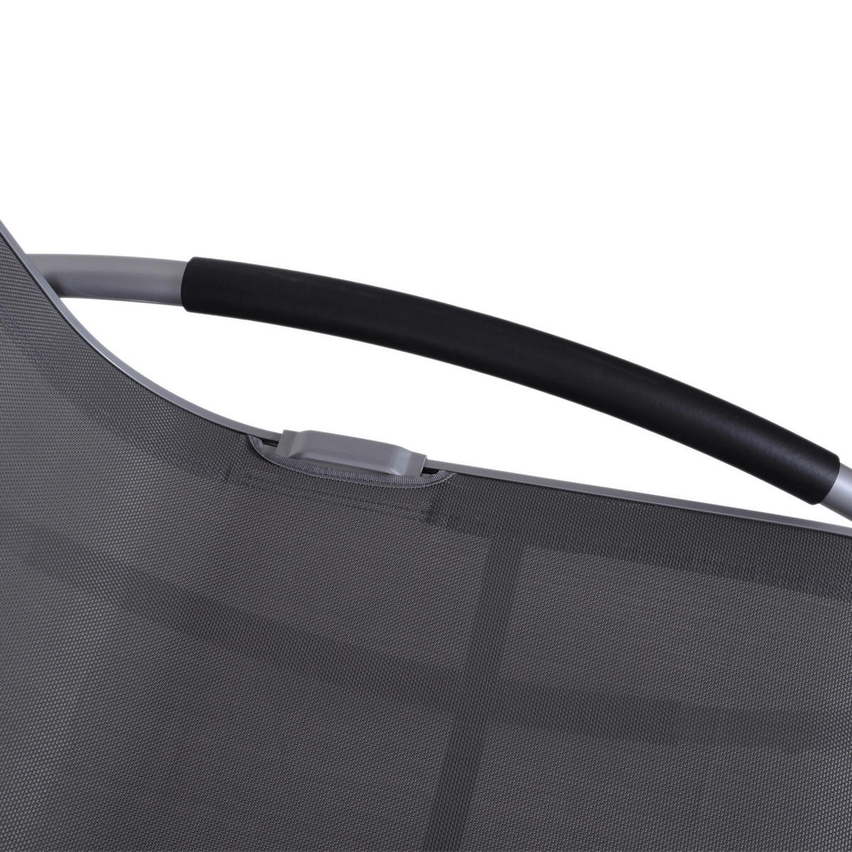 Outsunny Schaukelstuhl grau Aluminium B/H/L: ca. 61x88x120 cm Schaukelstuhl - grau (120,00/61,00/88,00cm) - Outsunny