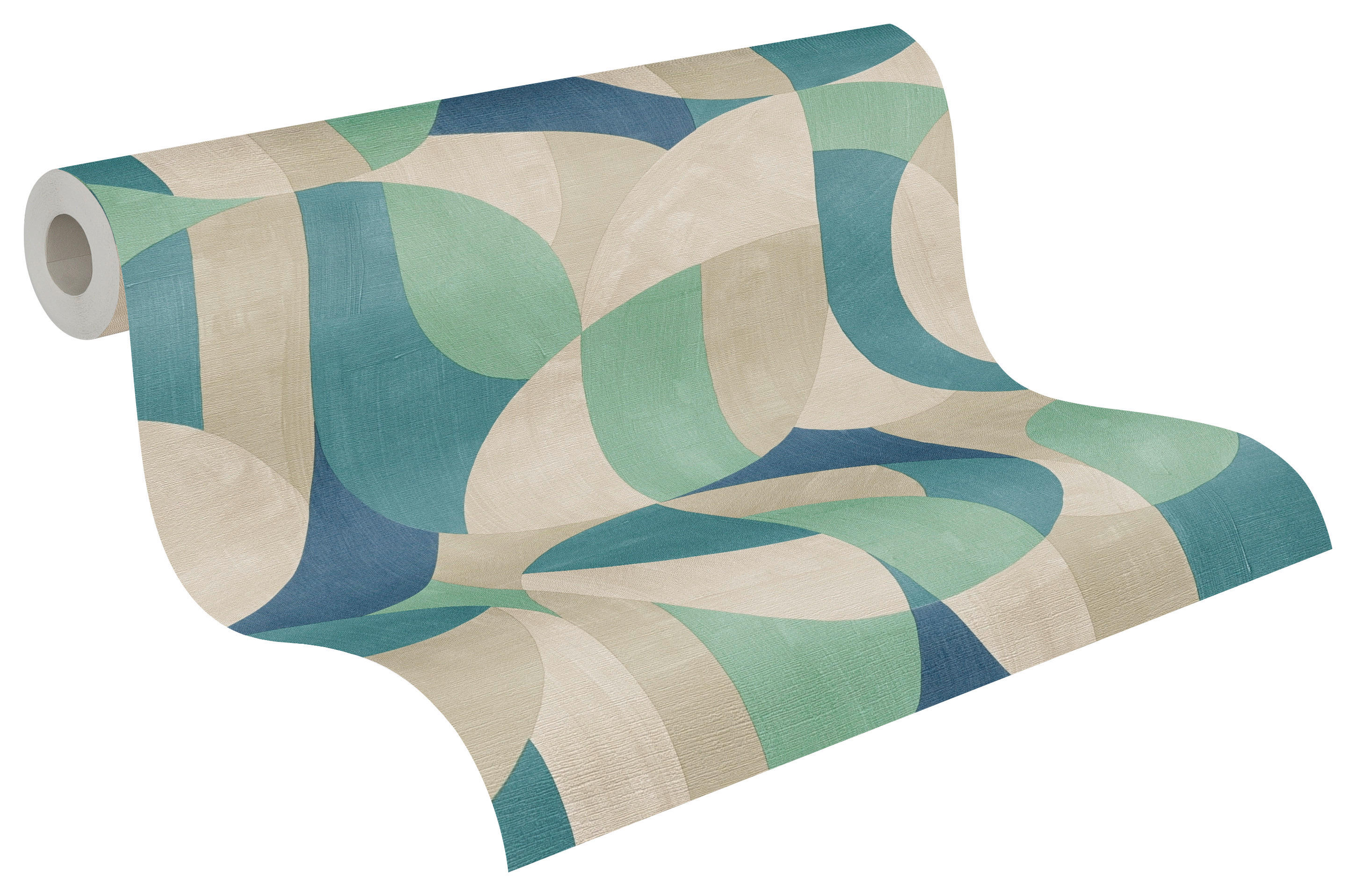 A.S.Creation Vliestapete beige blau B/H/D: ca. 53x1005x8,6 cm Vliestapete - beige/blau (8,60/1005,00cm) - A.S.Creation