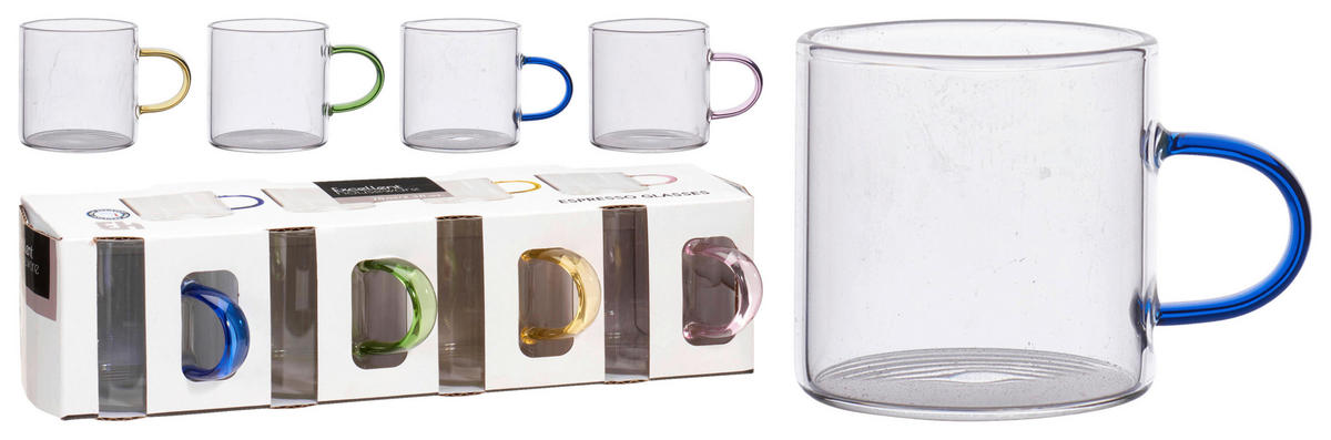 Espressogläser-Set mehrfarbig Espressogläserset_4tlg. - mehrfarbig (9,00/11,00/10,00cm)