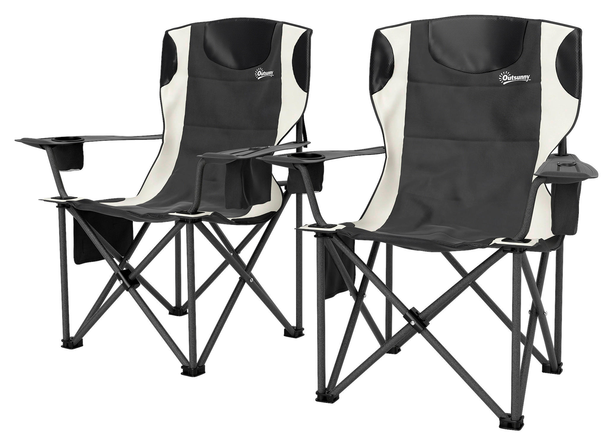 Outsunny Campingstuhl Campingstuhl - schwarz (94,00/62,00/100,00cm) - Outsunny