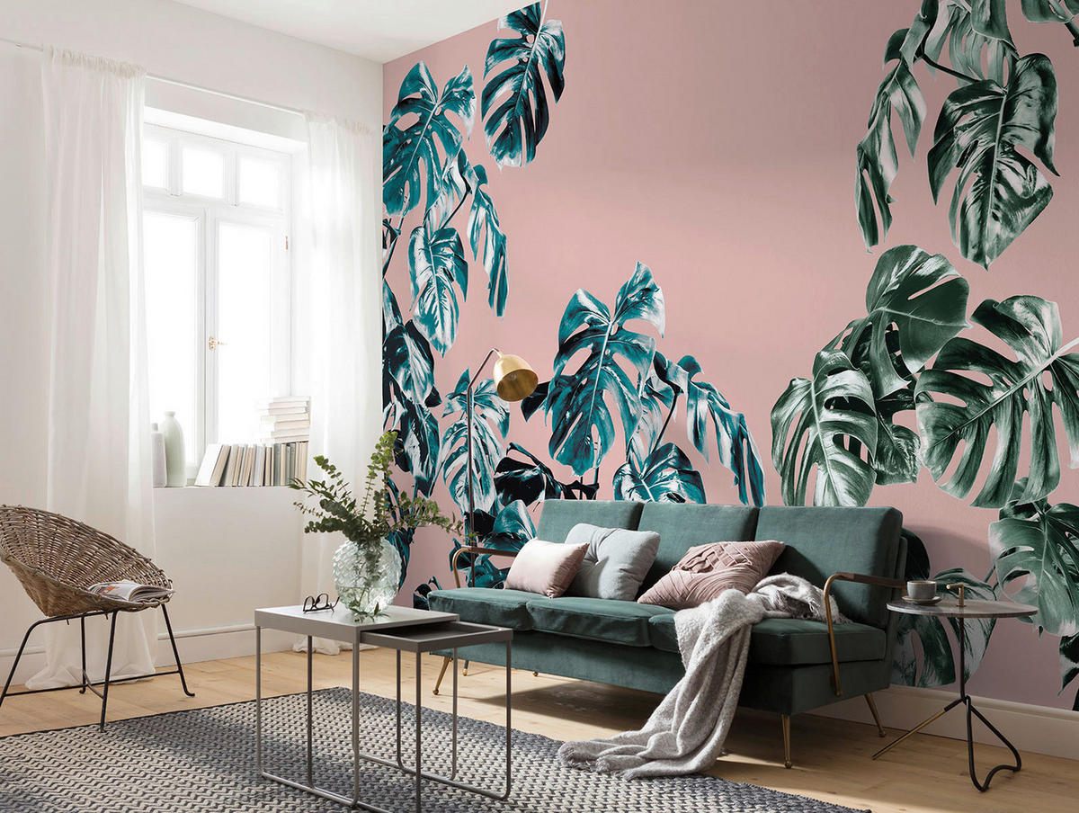 Komar Fototapete Monstera Rosé B/L: ca. 400x250 cm Monstera Rosé - (400,00/250,00cm) - Komar