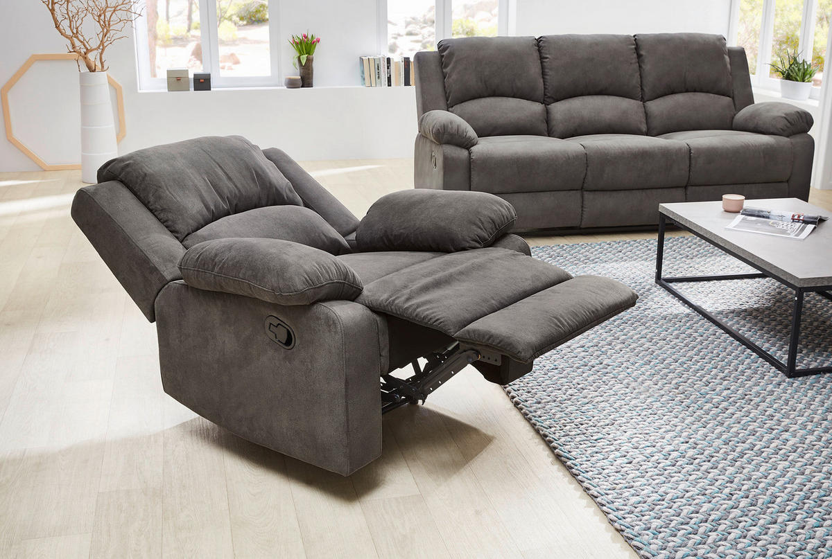Sofa 3-2-1 anthrazit B/H/T: ca. 204x97x87 cm Dakota_3F-2F-1F_Sofa 3-2-1 - anthrazit (204,00/97,00/87,00cm)