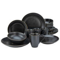 CreaTable Kombiservice Industrial schwarz Keramik Industrial - gold/schwarz - CreaTable
