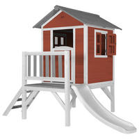 AXI Spielhaus Lodge XL rot B/H/L: ca. 240x189x167 cm Lodge XL - weiß/rot (167,00/240,00/189,00cm) - AXI