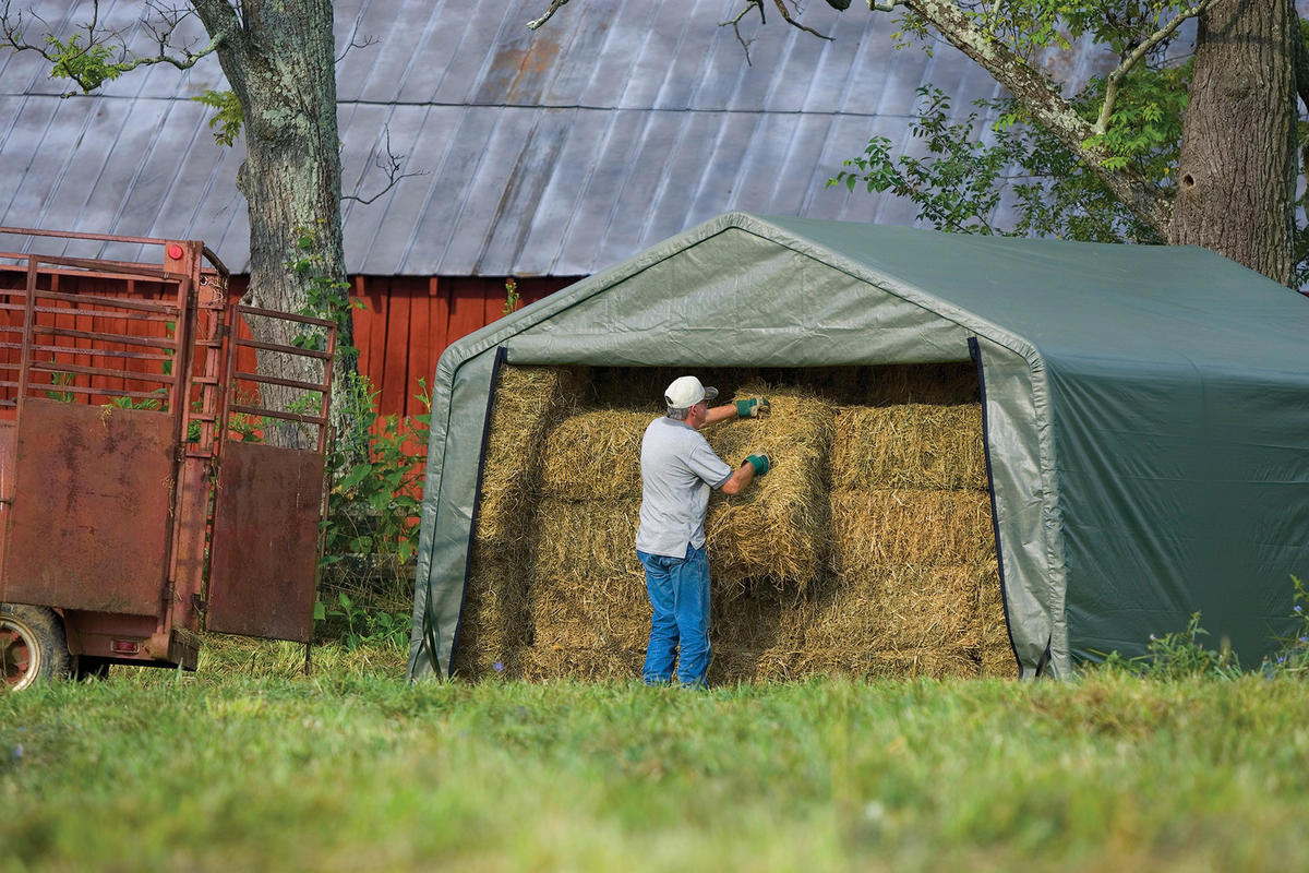 ShelterLogic Weidezelt B/H/T: ca. 380x260x610 cm Weidezelt_23,18m² - grün (380,00/260,00/610,00cm) - ShelterLogic
