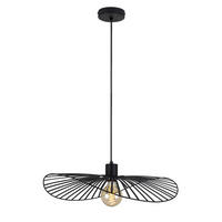 Pendelleuchte schwarz Metall H/D: ca. 120x50 cm E27 1 Brennstellen Pendelleuchte_Mabel - schwarz (50,00/120,00cm)