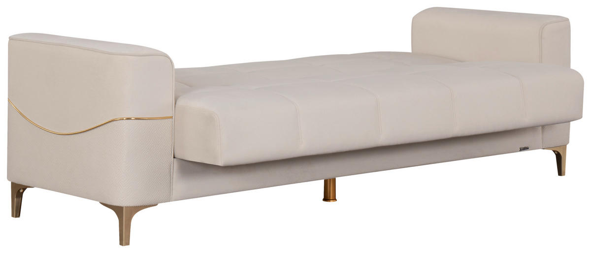 Sofa 3-2-1 Salda beige Microfaser Salda - gold/beige