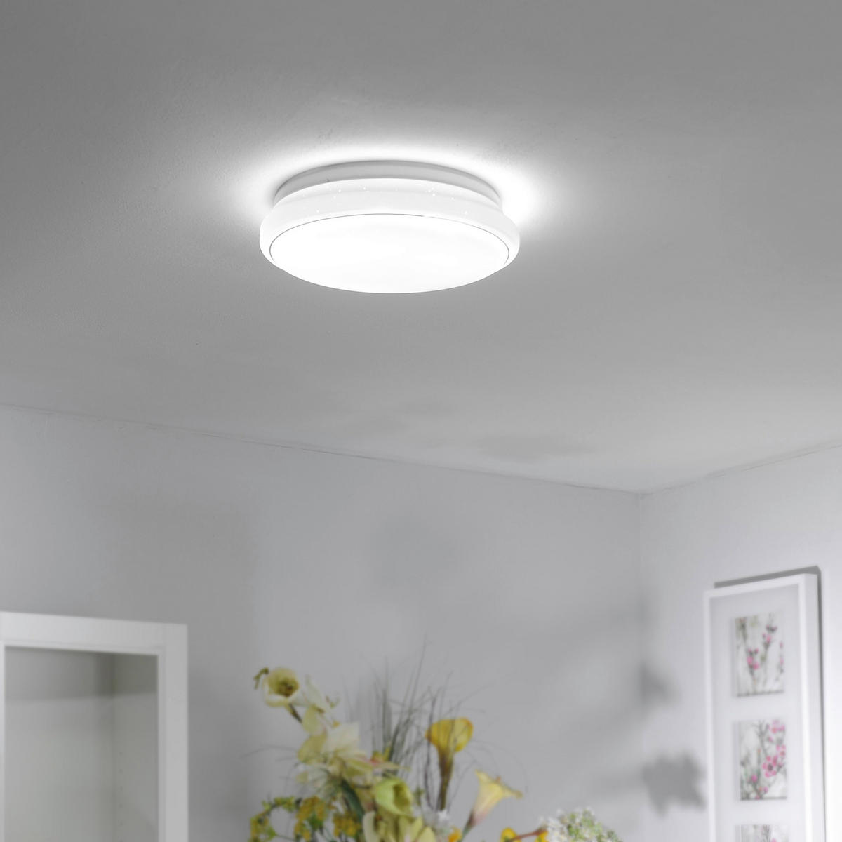 Just Light LED-Deckenleuchte JUPI 14742-16 weiß Kunststoff H/D: ca. 8,5x35 cm 1 Brennstellen LOLAsmart-JUPI - weiß (35,00/8,50cm) - Just Light