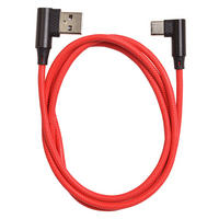 Heitech USB-Lade-/Datenkabel silber schwarz rot USB-Ladekabel_USB-C_HeiTech - rot/schwarz (100,00cm) - Heitech