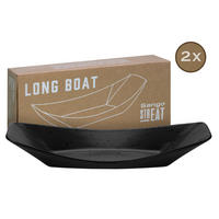 CreaTable Servierset Streat Boat long schwarz Steinzeug Streat Boat long - schwarz - CreaTable