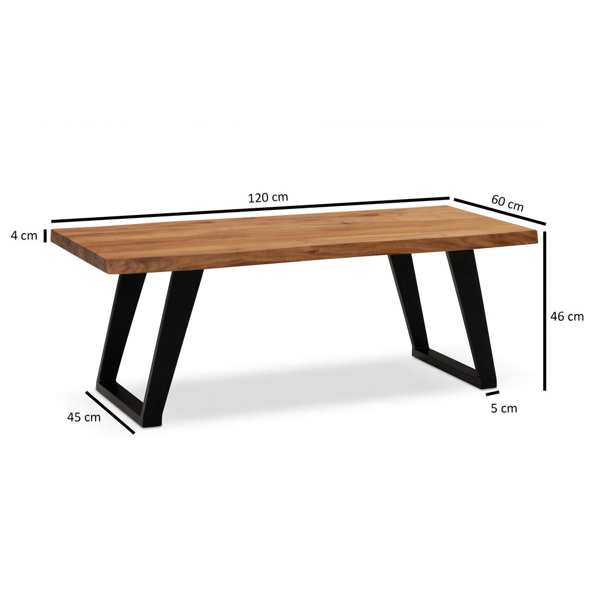 Couchtisch  B/H/T: ca. 120x46x60 cm Couchtisch - (120,00/46,00/60,00cm) - Wohnling