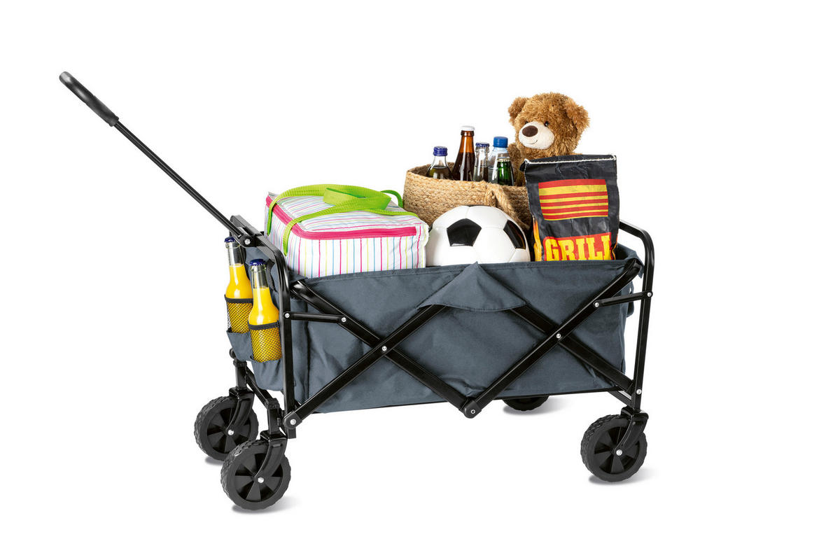 EasyMaxx Bollerwagen grau B/H/L: ca. 14x51,5x64,5 cm Bollerwagen_faltbar_EASYmaxx - grau (64,50/14,00/51,50cm) - EasyMaxx