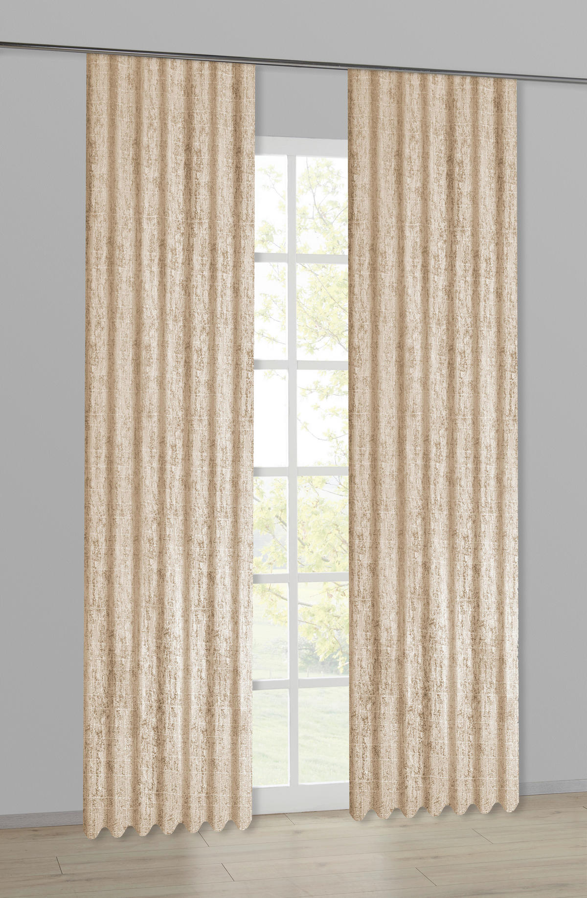 Dekovorhang Eden taupe B/L: ca. 135x245 cm Eden - taupe (135,00/245,00cm)