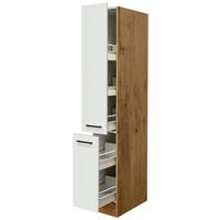 Apothekerschrank Avila Magnolie matt B/H/T: ca. 30x200x57 cm Avila - schwarz/Oak (30,00/200,00/57,00cm) - Flex-Well