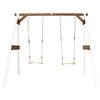 AXI Doppelschaukel weiß B/H/L: ca. 254x207x160 cm Doppelschaukel - braun/weiß (160,00/254,00/207,00cm) - AXI