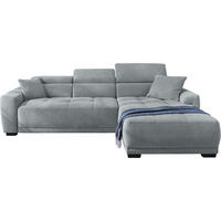 Ecksofa grau Microfaser B/H/T: ca. 296x105x200 cm Domino_Ecksofa - schwarz/grau (296,00/105,00/200,00cm)