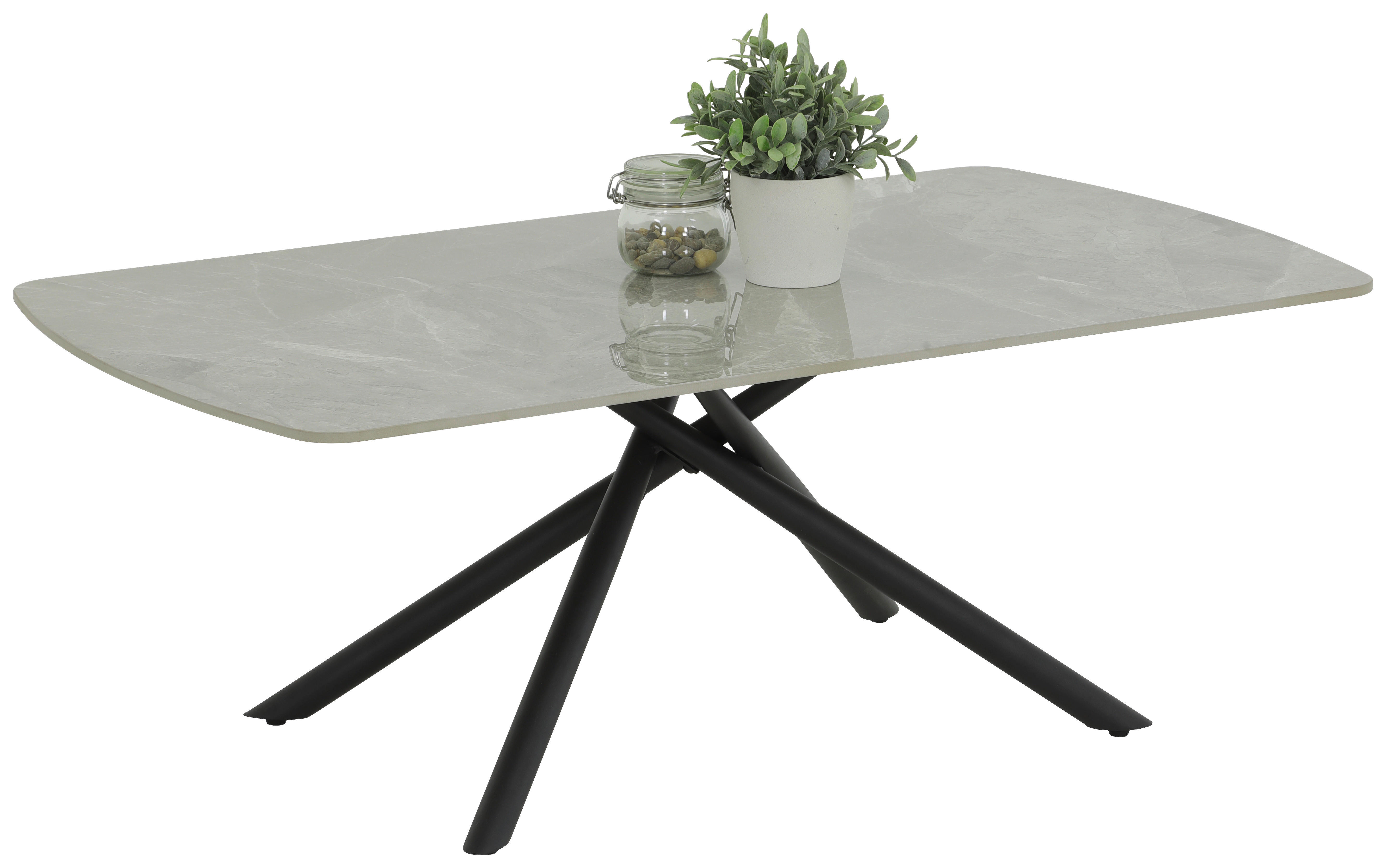 Couchtisch Fred I steingrau natur B/H/T: ca. 120x44x68 cm Fred I - schwarz/steingrau (120,00/44,00/68,00cm)