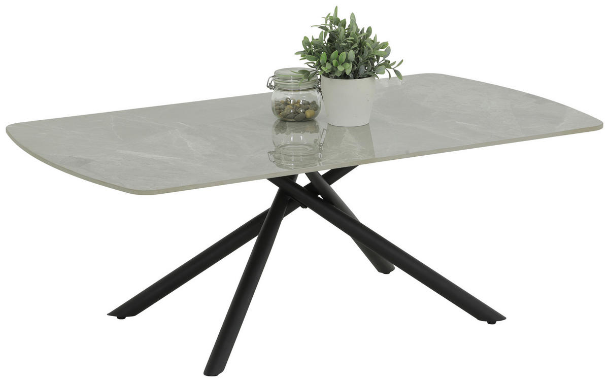Couchtisch Fred I steingrau natur B/H/T: ca. 120x44x68 cm Fred I - schwarz/steingrau (120,00/44,00/68,00cm)