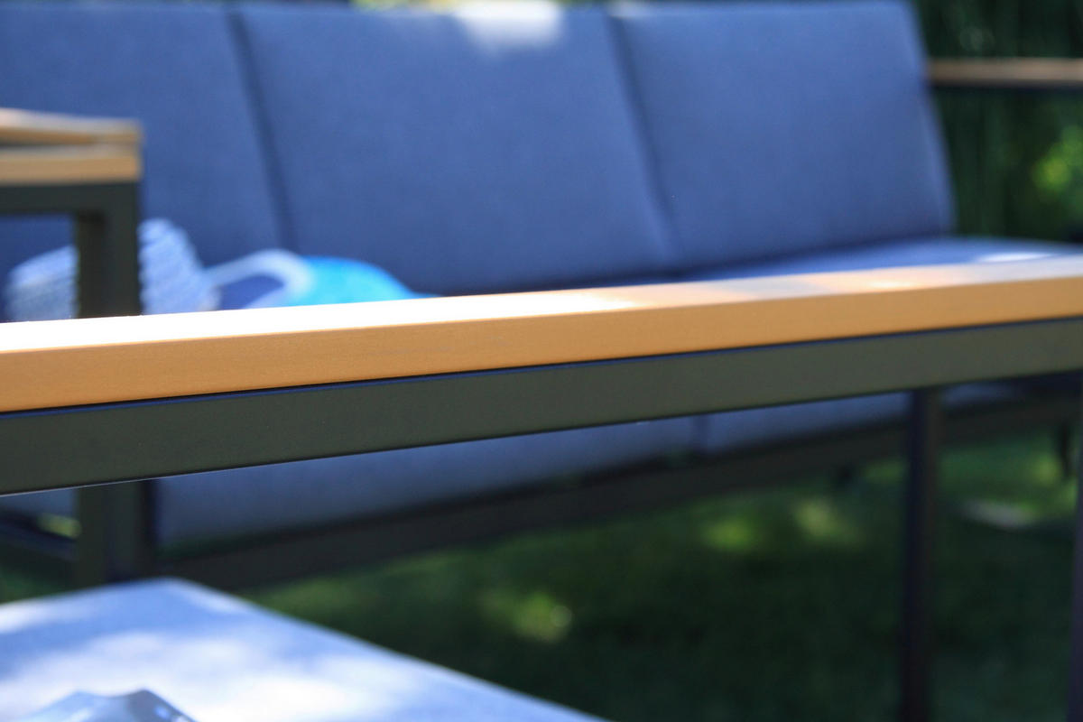 Acamp Loungeset Space anthrazit Stahl Space - anthrazit/teak - Acamp