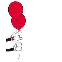 Komar Poster Mickey Mouse Balloon Disney B/L: ca. 40x50 cm Mickey Mouse Balloon - (40,00/50,00cm) - Komar