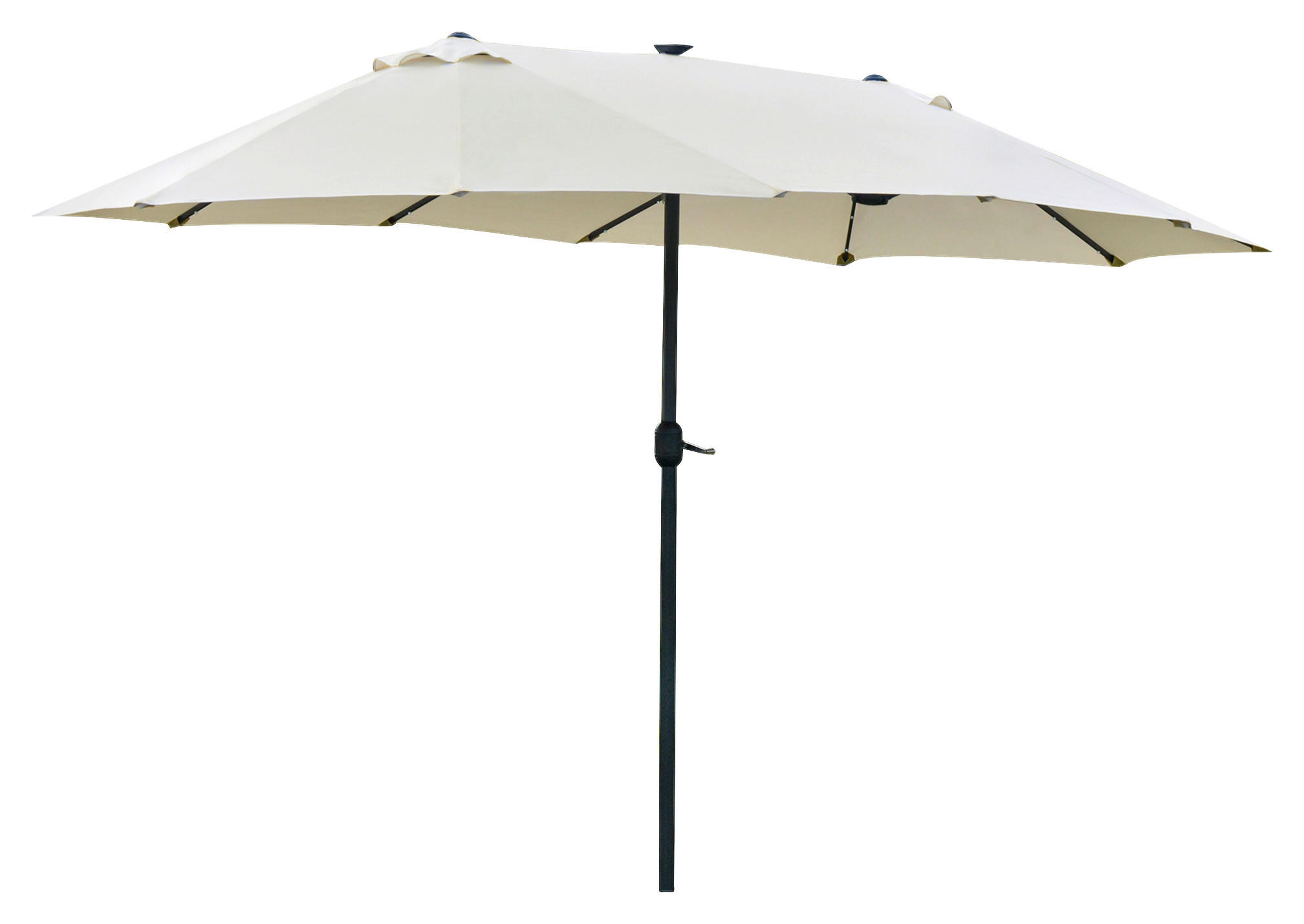 Outsunny Sonnenschirm cremeweiß Metall B/H/L: ca. 260x240x440 cm Sonnenschirm - cremeweiß (440,00/260,00/240,00cm) - Outsunny