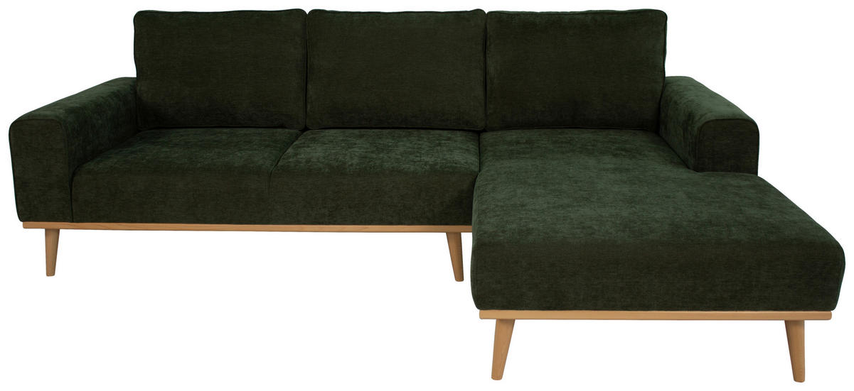 Polsterecke Wood grün Microfaser B/H/T: ca. 259x90x191 cm Wood - Eiche/grün (259,00/90,00/191,00cm)
