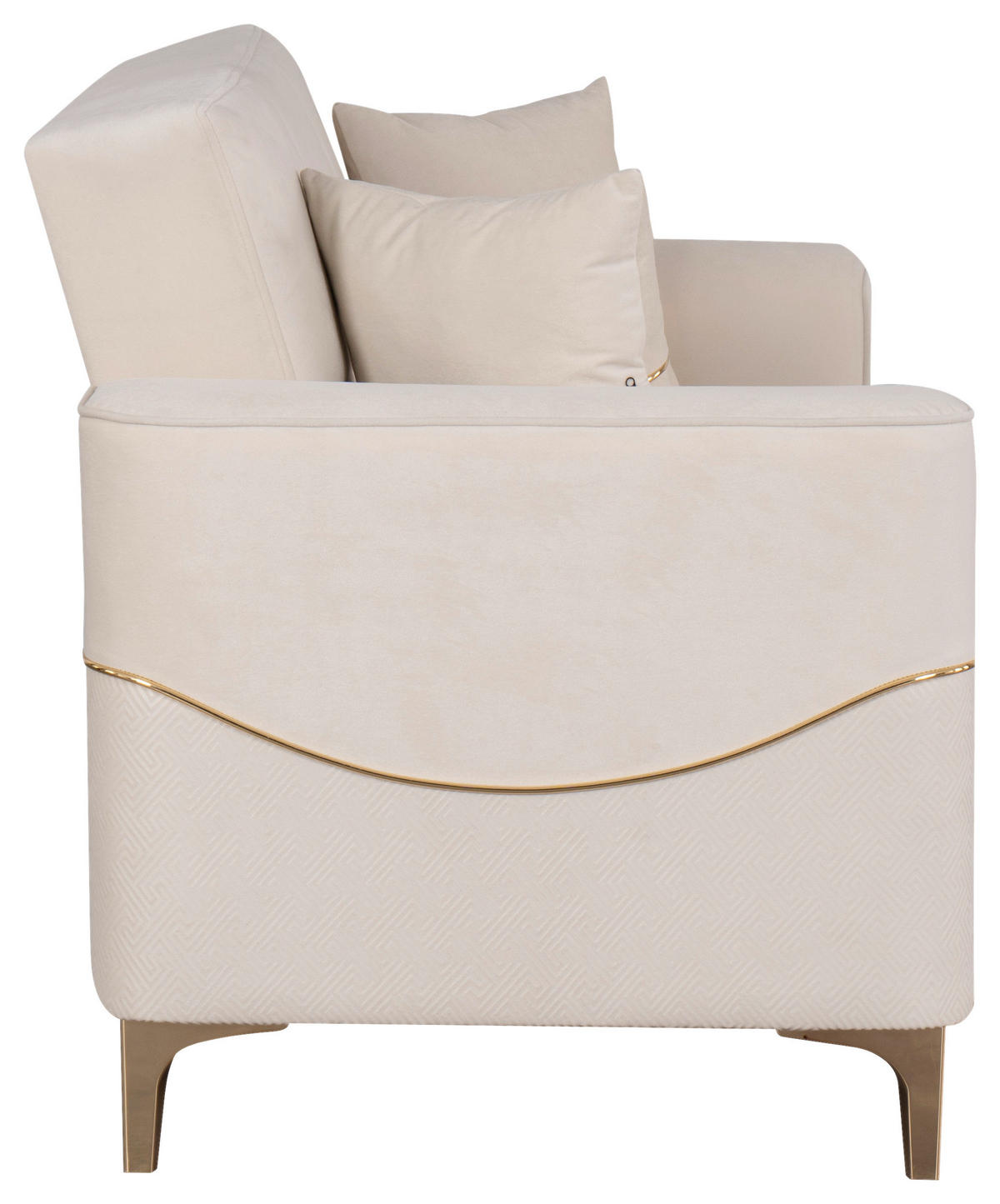 Sofa 3-2-1 Salda beige Microfaser Salda - gold/beige