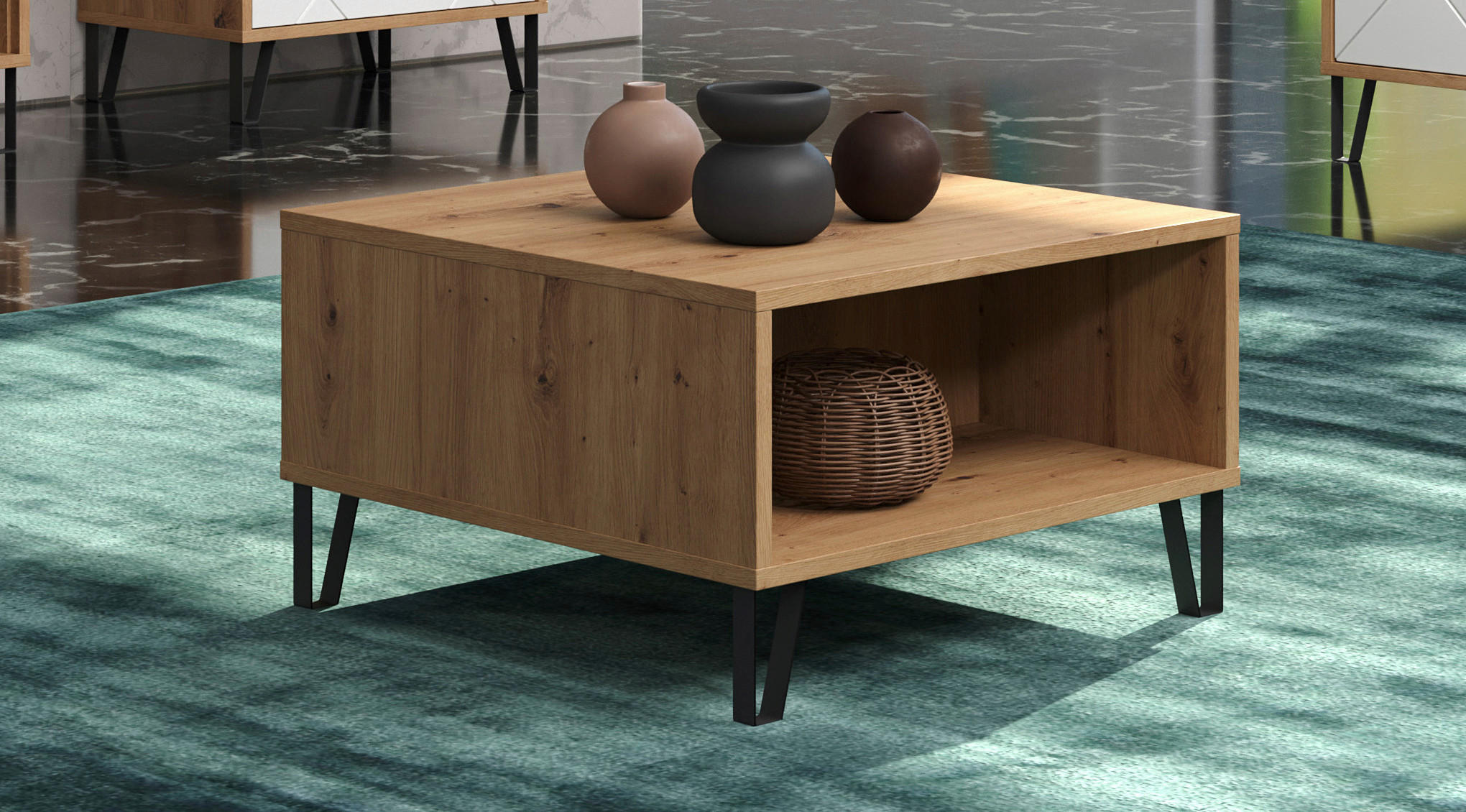 Couchtisch Touch Eiche Artisan Nachbildung B/H/T: ca. 60x37x60 cm Touch - Eiche (60,00/37,00/60,00cm) - Trendteam