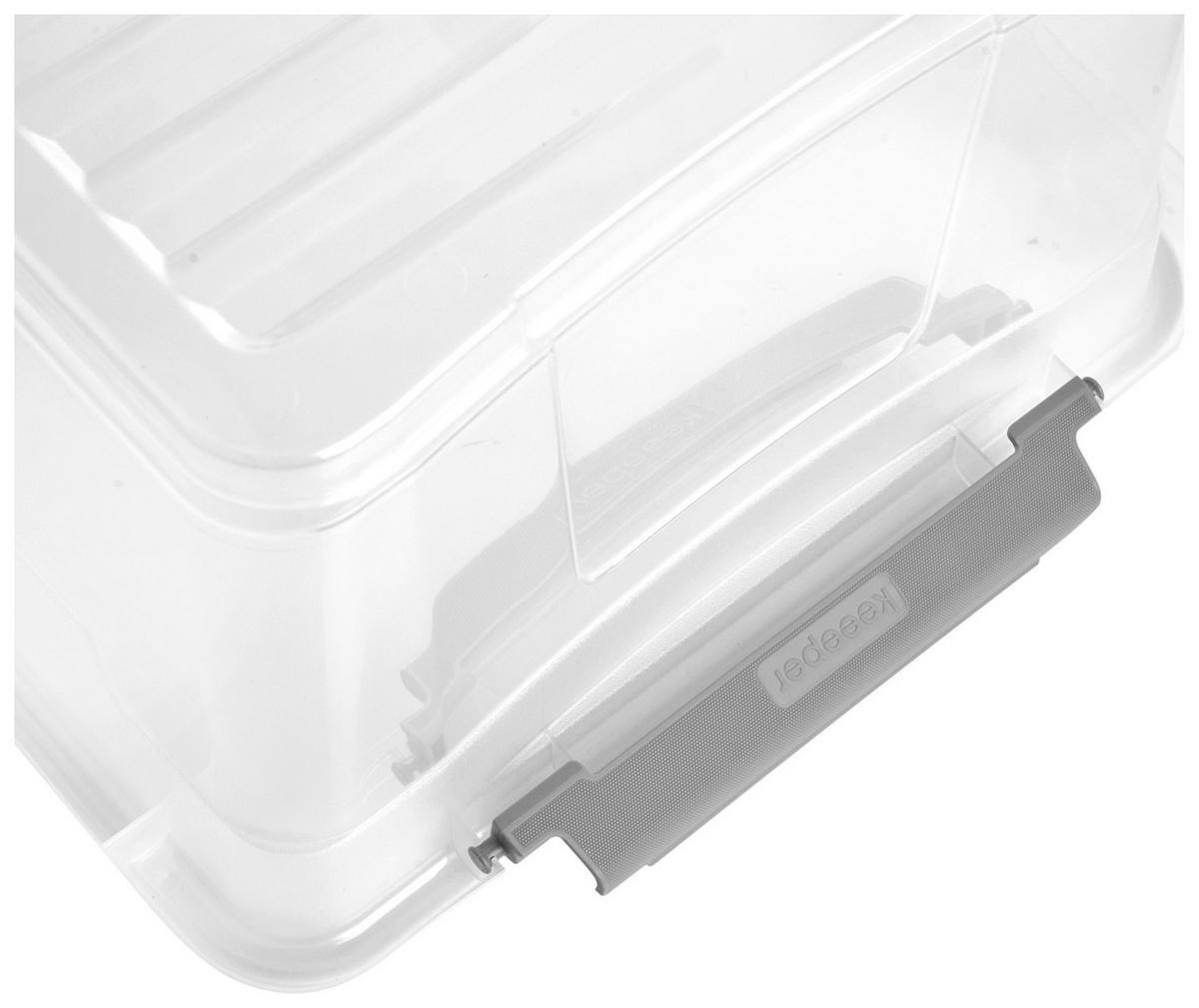 Aufbewahrungsbox transparent B/H/L: ca. 28,5x16x37,5 cm Clipbox_Leonie 11,4l - transparent (37,50/28,50/16,00cm)