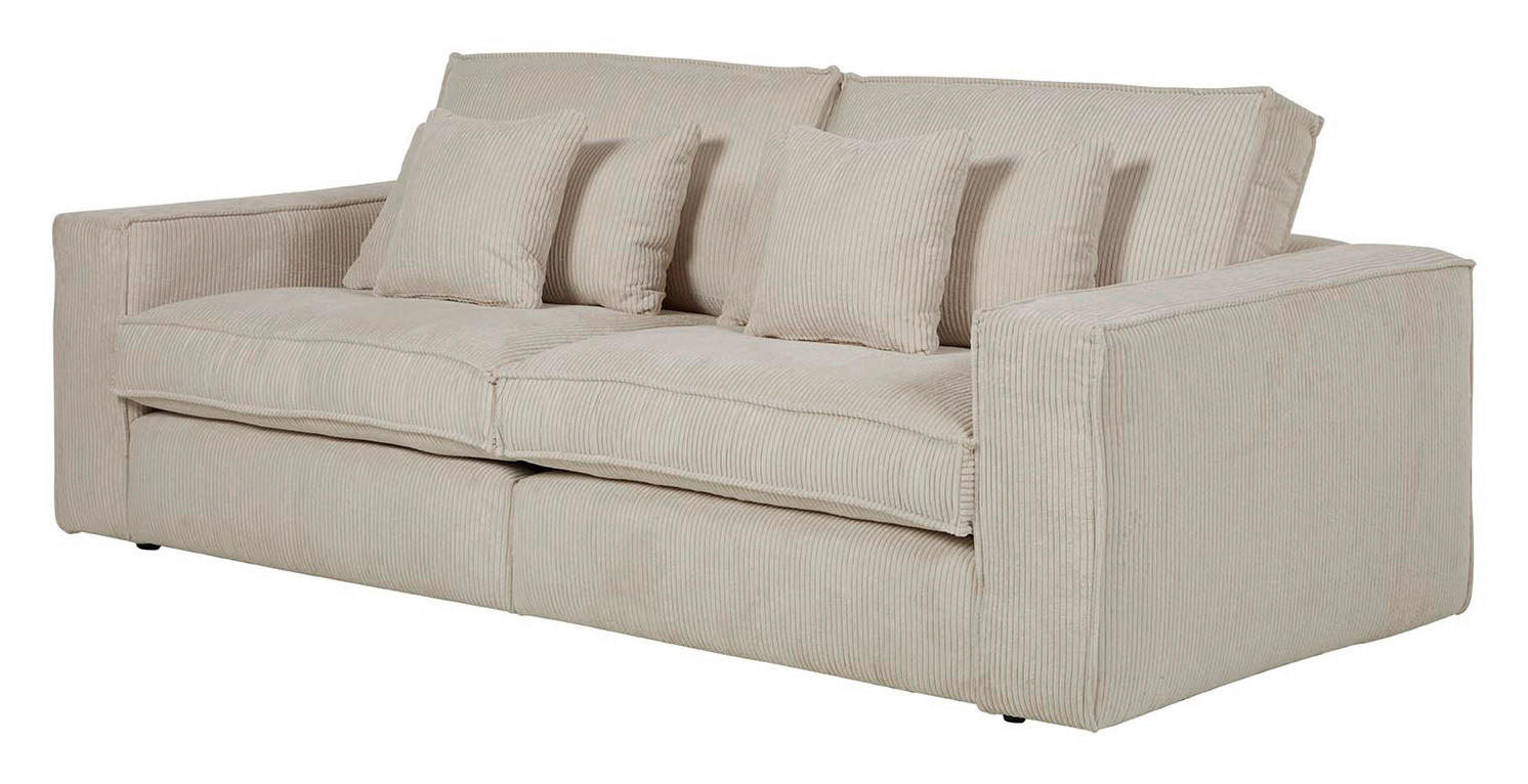 Sofa Marlon beige B/H/T: ca. 248x90x110 cm Marlon - beige/schwarz (248,00/90,00/110,00cm)