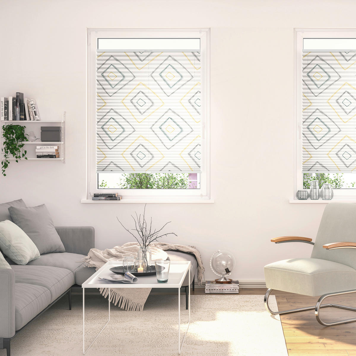 Spannplissee Stripy Boho beige B/L: ca. 100x130 cm Stripy Boho - beige (100,00/130,00cm) - LICHTBLICK