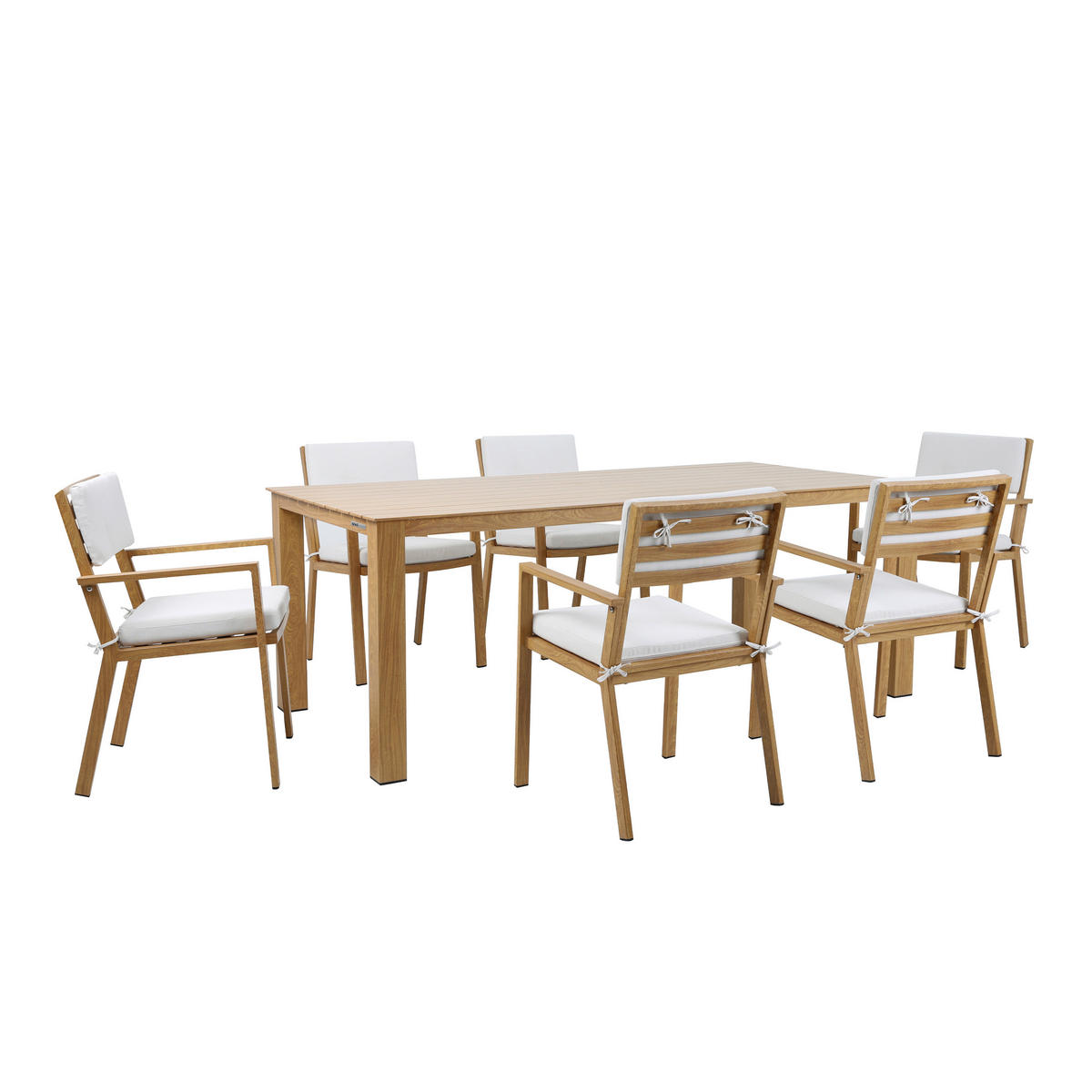 AXI Outdoor Living Gartensitzgruppe Jada creme Metall B/H/L: ca. 220x84,5x99,5 cm Jada - braun/creme (99,50/220,00/84,50cm) - AXI Outdoor Living