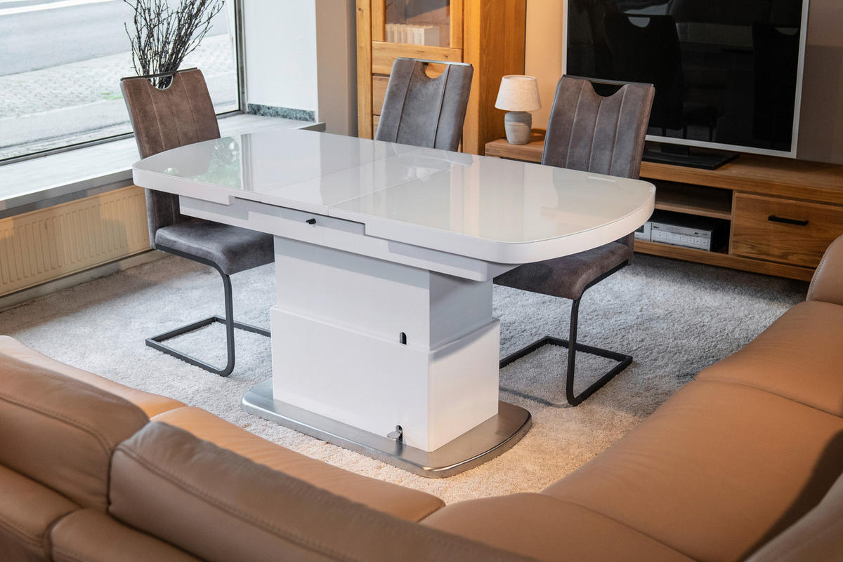 Couchtisch Levi weiß Hochglanz lackiert B/H/T: ca. 135x50x75 cm Levi - weiß (135,00/50,00/75,00cm)