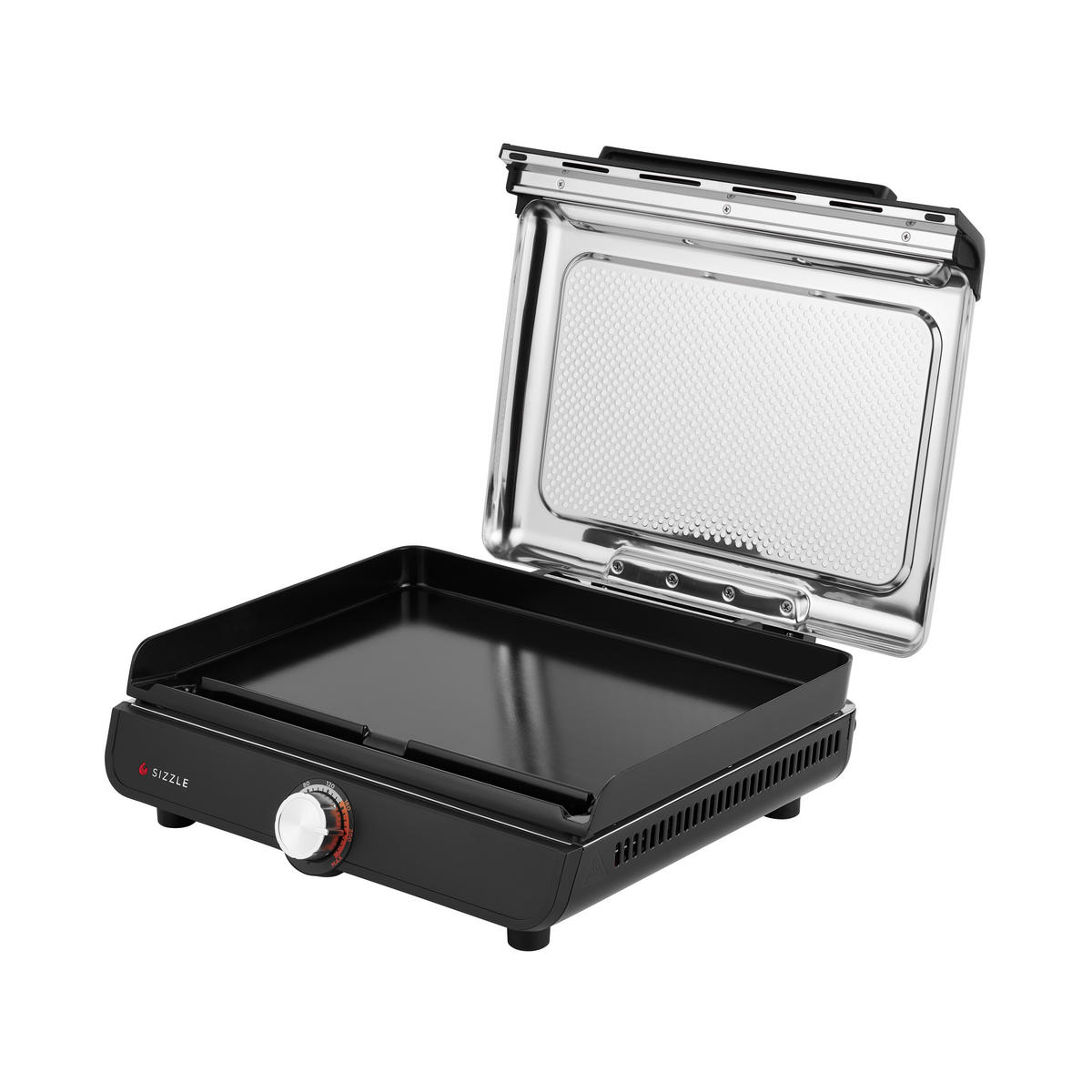 Ninja Grillplatte schwarz Edelstahl Aluminium B/H/L: ca. 7x13x37,5 cm Sizzle GR101EU - schwarz (37,50/7,00/13,00cm) - Ninja