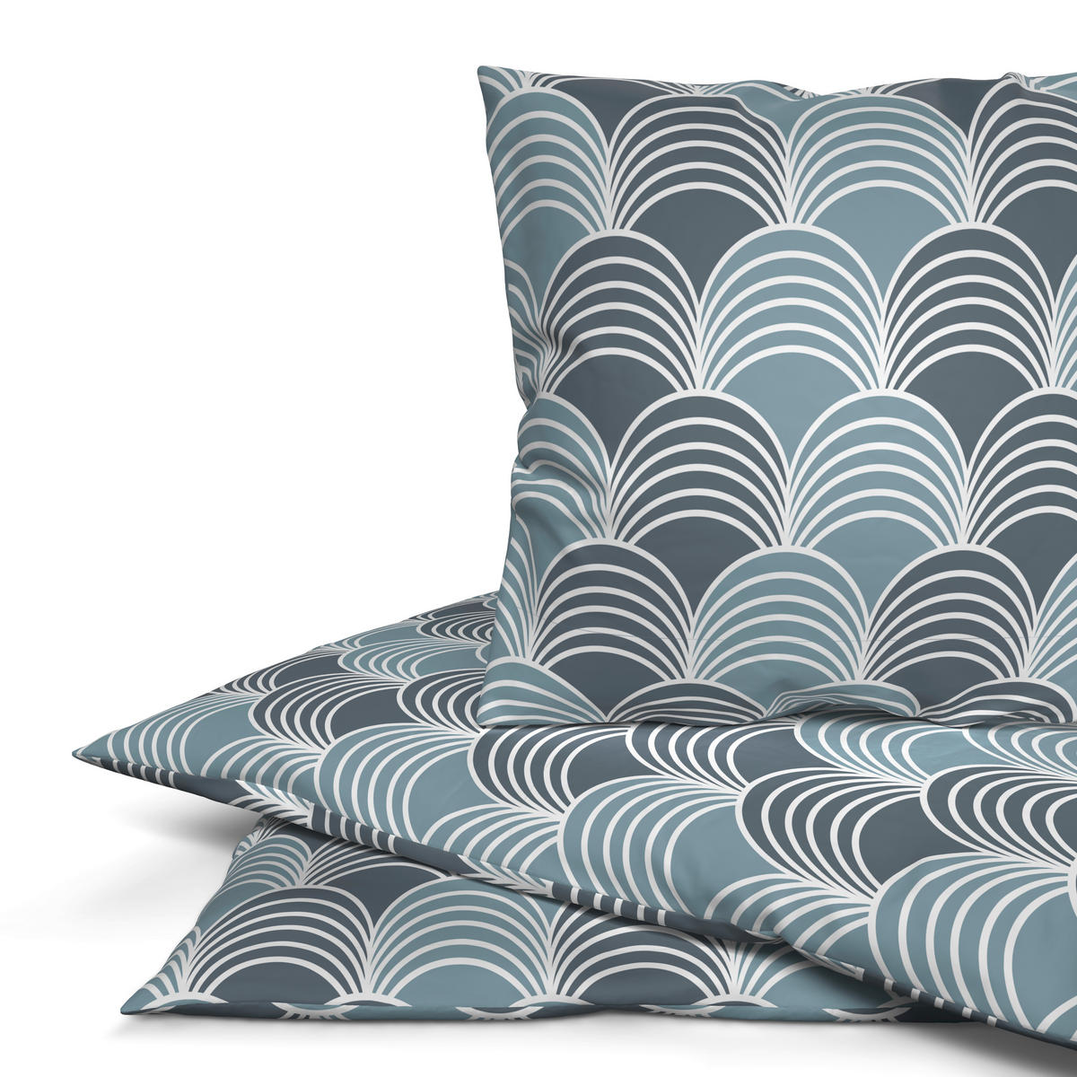 Microfaser Bettwäsche Bettwäsche_Microfaser Bogen blau gr - blau/grau (135,00/200,00cm) - Sensation