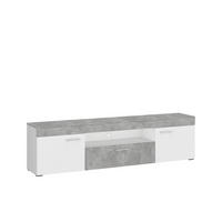 TV-Lowboard Vulcan Plus Beton Optik weiß B/H/T: ca. 180x49x40 cm Vulcan Plus - Beton/weiß (180,00/49,00/40,00cm)