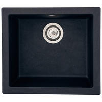 Respekta Einbauspüle Ohio 50 x 44 S schwarz Mineralite B/H/T: ca. 44x19x50 cm Ohio 50 x 44 S - schwarz (44,00/19,00/50,00cm) - Respekta