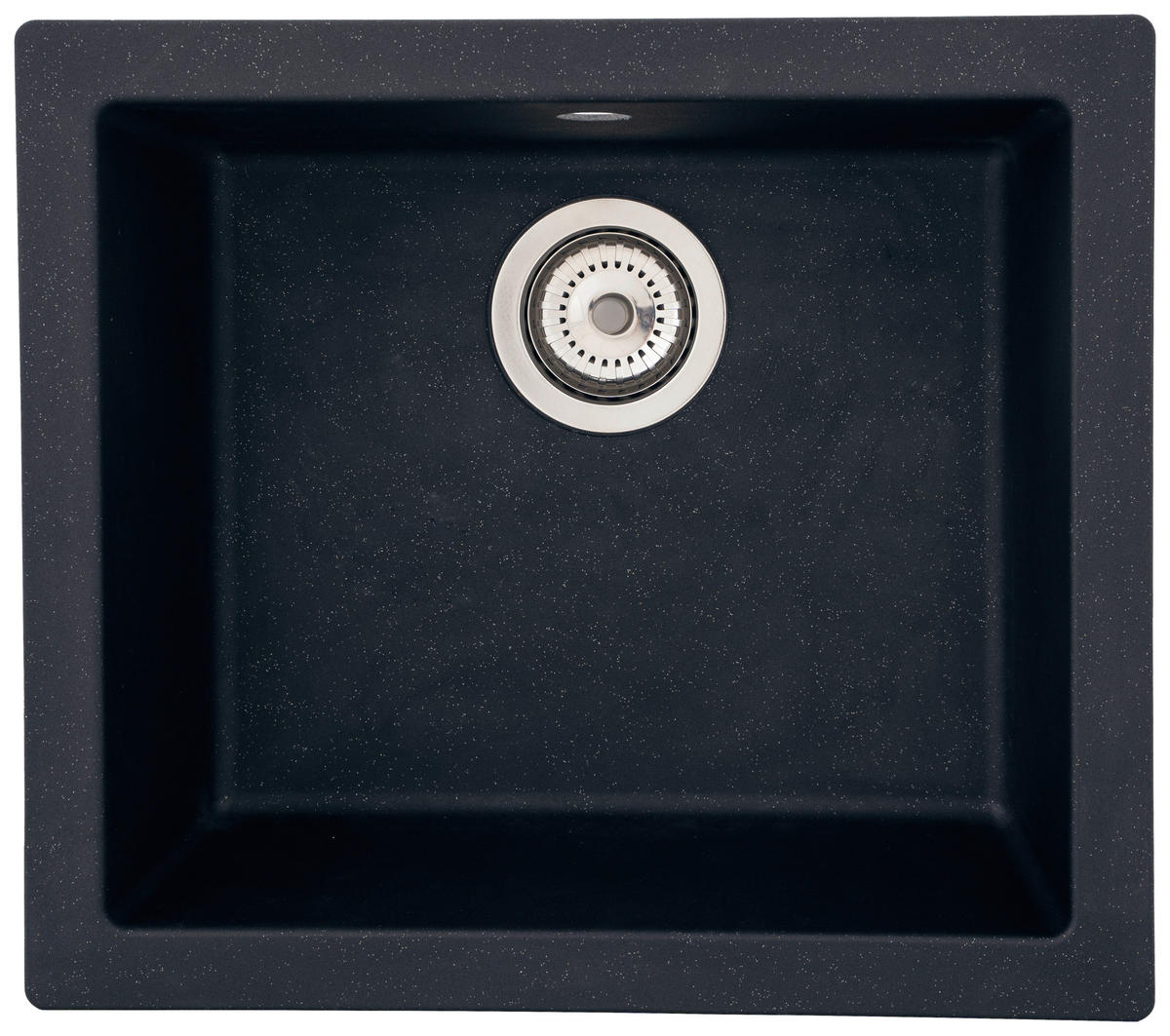 Respekta Einbauspüle Ohio 50 x 44 S schwarz Mineralite B/H/T: ca. 44x19x50 cm Ohio 50 x 44 S - schwarz (44,00/19,00/50,00cm) - Respekta