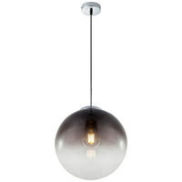 GLOBO Pendelleuchte 15863 Chrom Rauchglas H/D: ca. 120x30 cm E27 1 Brennstellen Pendelleuchte_Varus chrom/rauch - Chrom (30,00/120,00cm) - GLOBO