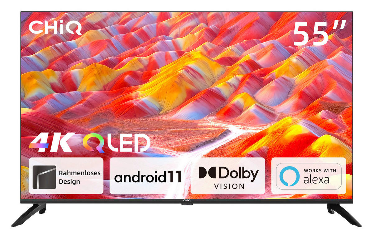 CHiQ Q-LED-TV 55 Zoll Diagonale ca. 139 cm Q-LED-TV_55"_4K_U55QG7L_CHiQ - schwarz - Chiq