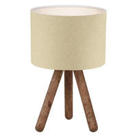 Opviq Tischleuchte beige Stoff B/H/T/L/D: ca. 19x32x19x19x19 cm E27 1 Brennstellen AYD - beige (19,00/19,00/32,00cm) - Opviq