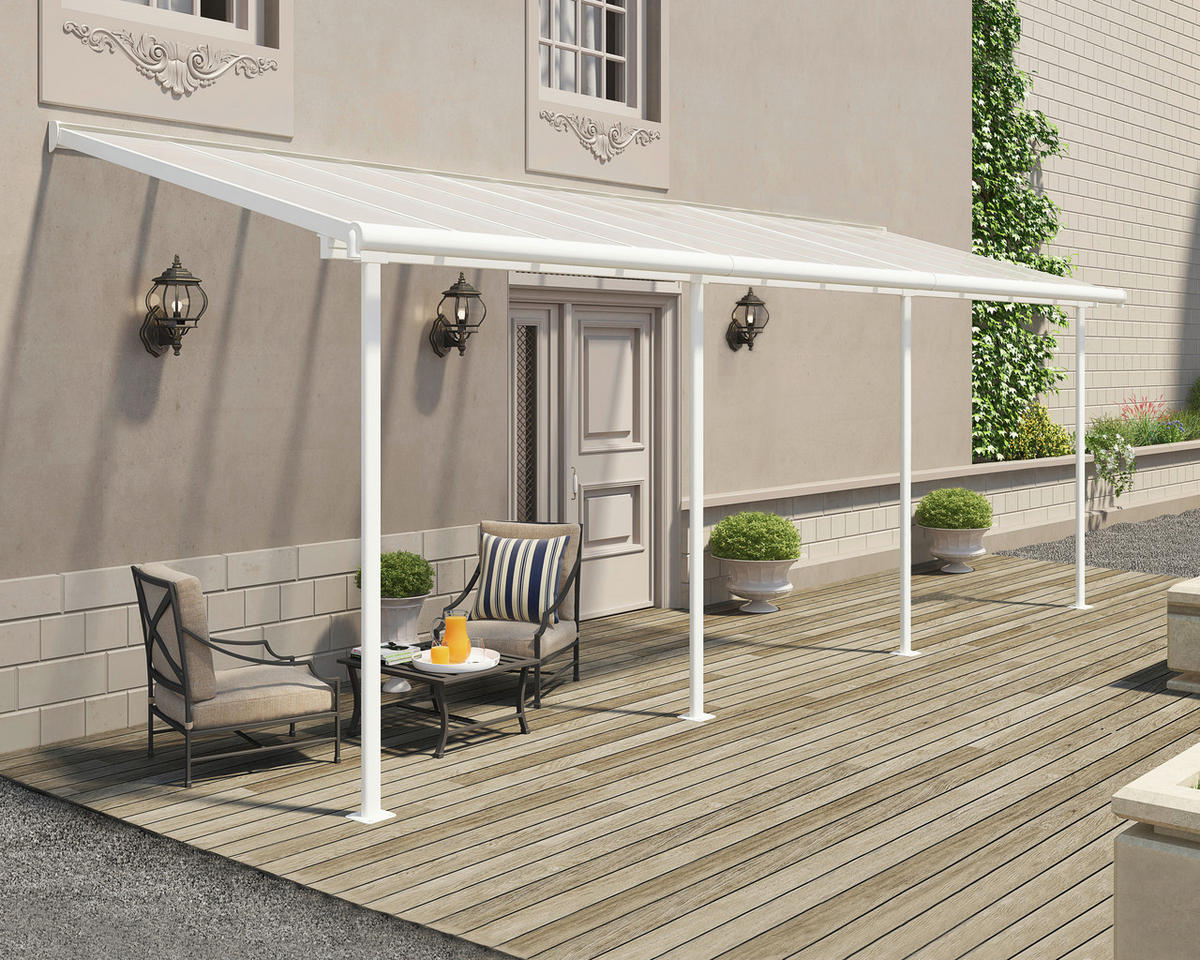 Palram Terrassendach Sierra weiß Aluminium B/H/T: ca. 671x300x288 cm Sierra - weiß (671,00/300,00/288,00cm) - Palram