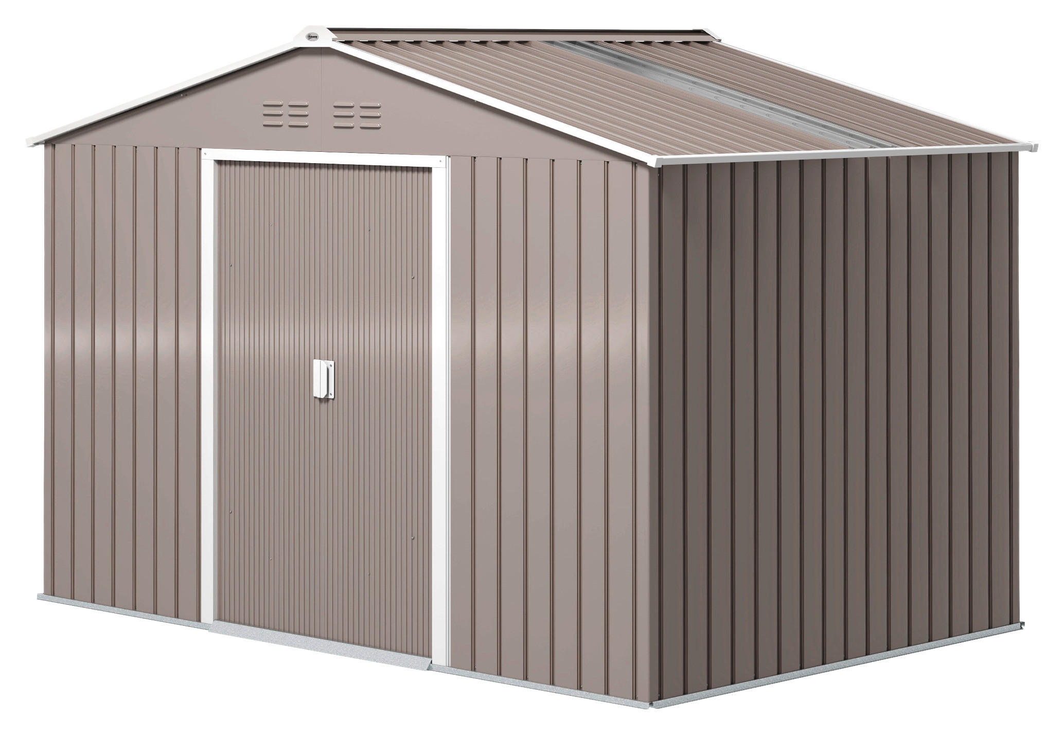 Outsunny Gartenhaus hellgrau B/H/L: ca. 195x192x277 cm Gartenhaus - hellgrau (277,00/195,00/192,00cm) - Outsunny
