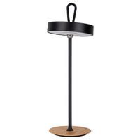Näve Leuchten LED-Tischleuchte schwarz Kunststoff Holz Metall B/H/T/D: ca. 13x36x13x13 cm ELLI - schwarz (13,00/36,00/13,00cm) - Näve Leuchten