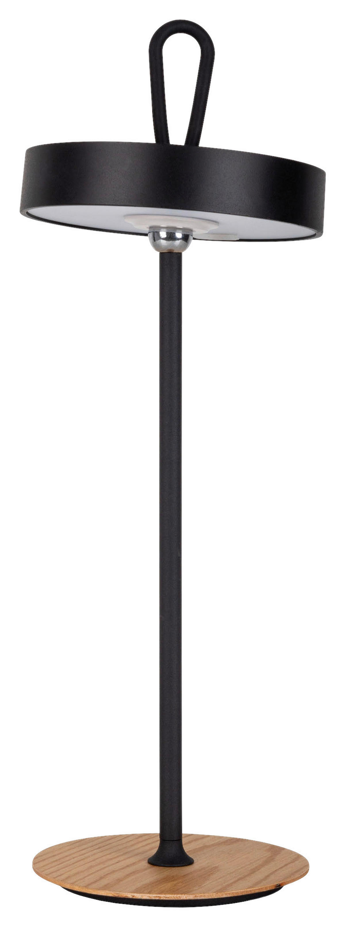 Näve Leuchten LED-Tischleuchte schwarz Kunststoff Holz Metall B/H/T/D: ca. 13x36x13x13 cm ELLI - schwarz (13,00/36,00/13,00cm) - Näve Leuchten
