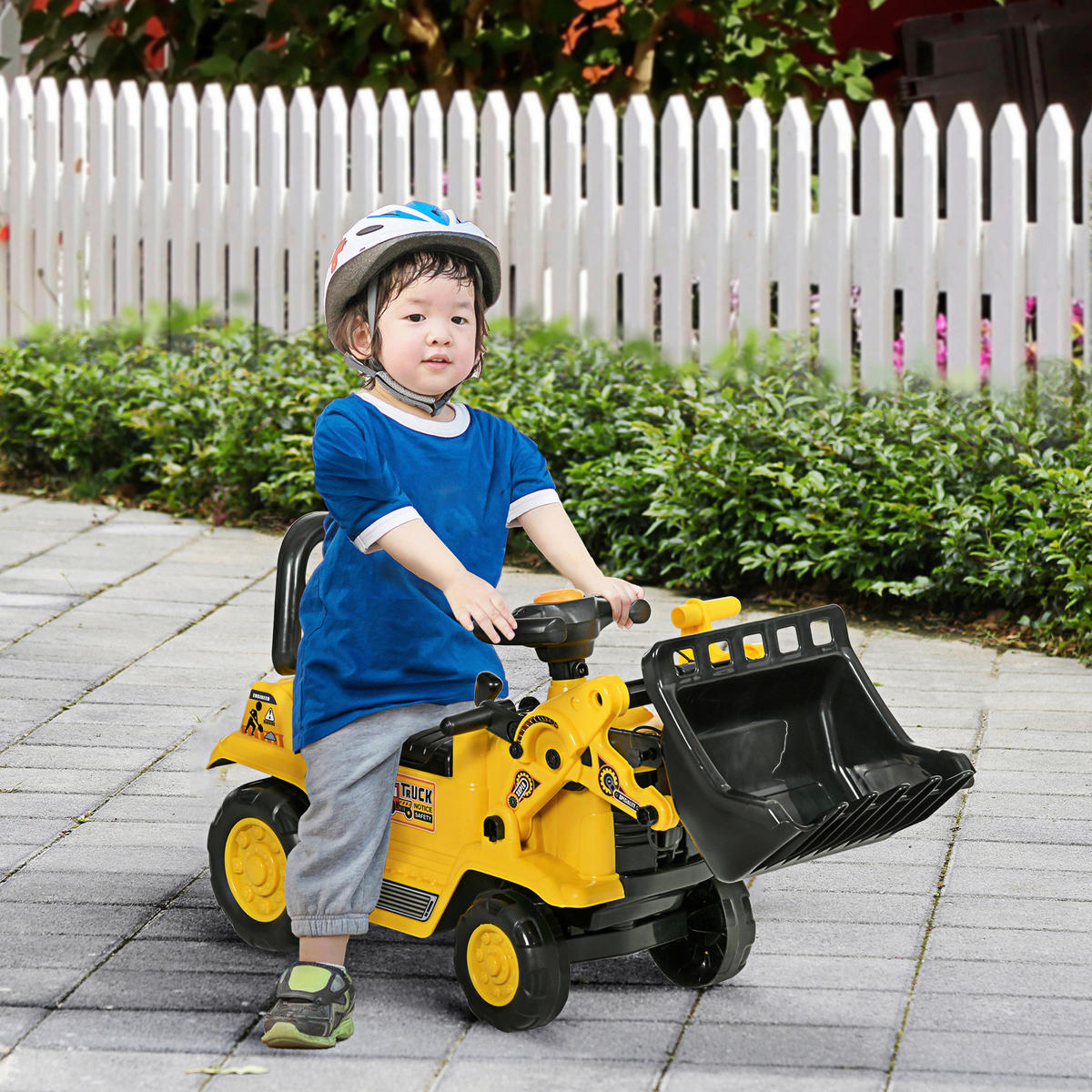 HOMCOM Trettraktor B/H/L: ca. 26,5x39x80 cm Trettraktor - (80,00/26,50/39,00cm) - HOMCOM