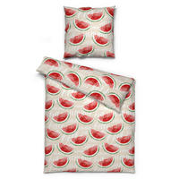 Microfaser Bettwäsche Bettwäsche_Microfaser Melone - beige/rot (135,00/200,00cm)