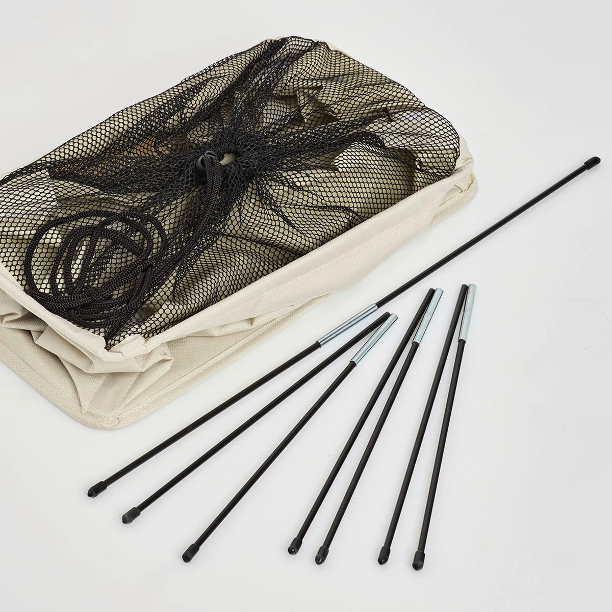 Zeller Wäschesammler Wash me beige Polyester B/H/L: ca. 40x56x20 cm Wash me - beige (20,00/40,00/56,00cm) - Zeller